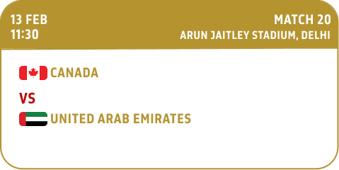 Canada vs UAE