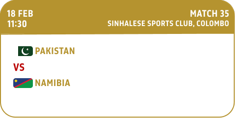 Pakistan vs Namibia
