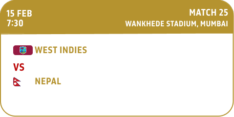 West Indries vs Nepal